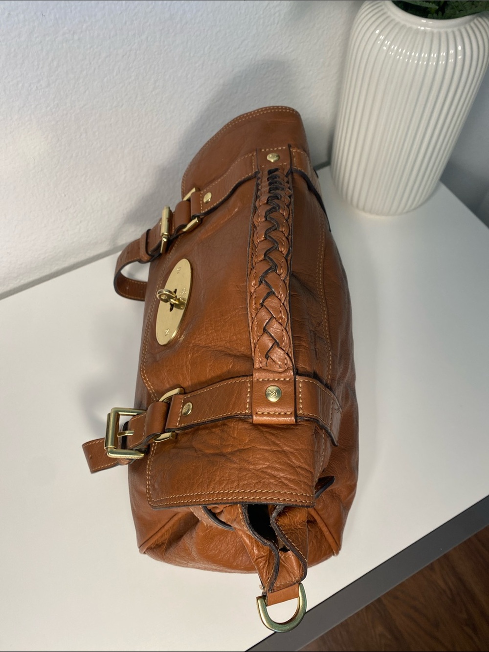 MULBERRY Alexa Leather Satchel In Oak - Picture 7 of 17